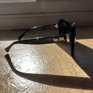 Coach sunglasses never worn, black and SILVER. “Coach” & horses on both sides Coach | Accessories | Coach Sunglasses Never Worn Black And  main image 4